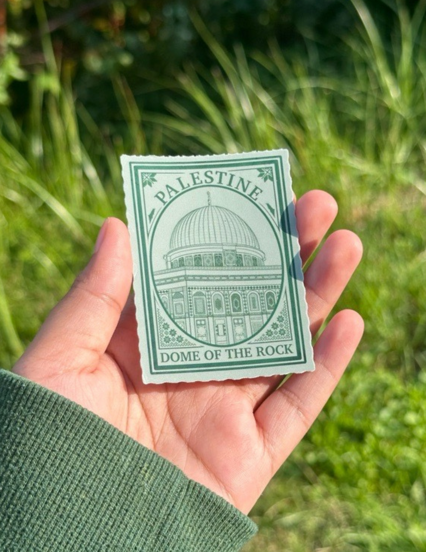 Dome of the Rock Postage Stamp Sticker