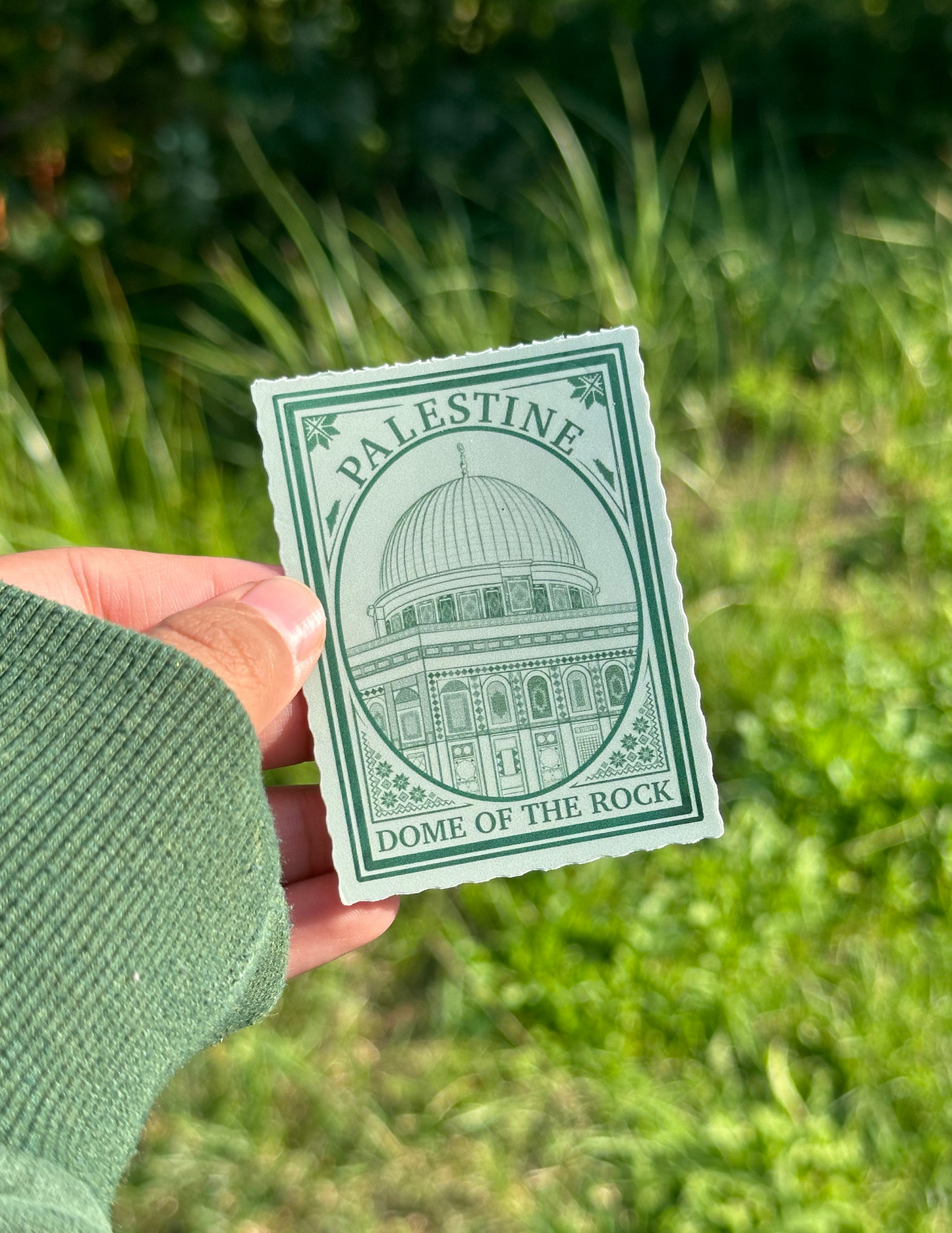 Dome of the Rock Postage Stamp Sticker